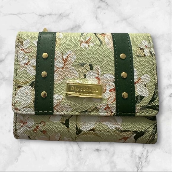 RIO COCOMA Green Floral Wallet NEW without tags - Picture 1 of 8